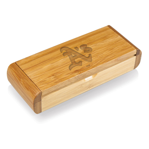 Oakland Athletics Elan Deluxe Corkscrew In Bamboo Box (Bamboo)