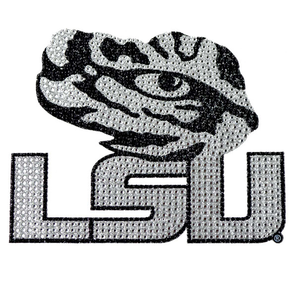 LSU Tigers Bling Decal "Tiger Eye & LSU" Logo