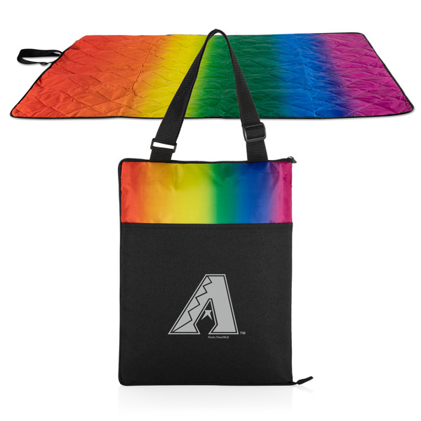 Arizona Diamondbacks Vista Outdoor Picnic Blanket & Tote (Rainbow with Black)