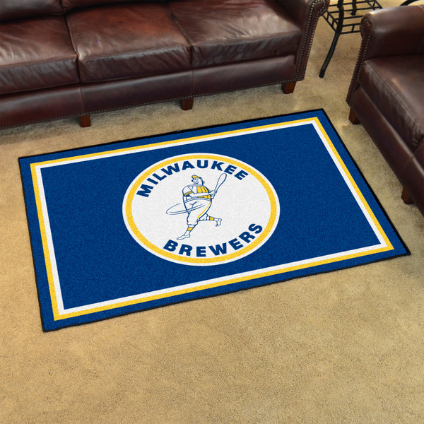 Retro Collection - 1970 Milwaukee Brewers 4x6 Rug