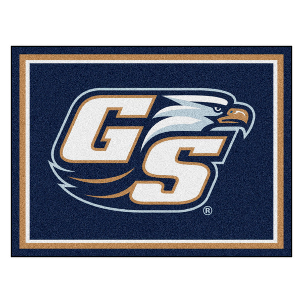 Georgia Southern University - Georgia Southern Eagles 8x10 Rug "Eagle & 'GS'" Logo Blue