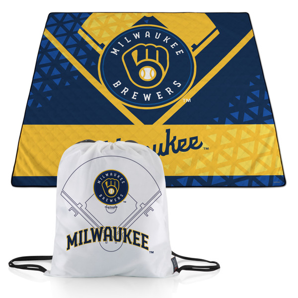 Milwaukee Brewers Impresa Picnic Blanket (Black & White)