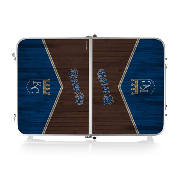 Kansas City Royals Concert Table Mini Portable Table (Charcoal Wood Grain)