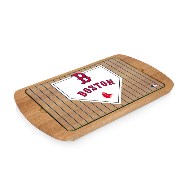 Boston Red Sox Billboard Glass Top Serving Tray (Parawood)