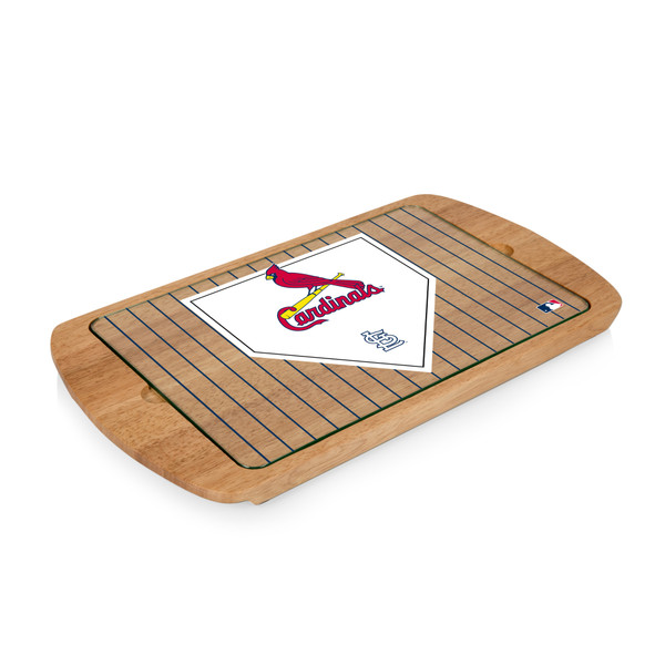 St. Louis Cardinals Billboard Glass Top Serving Tray (Parawood)