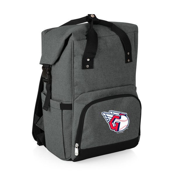 Cleveland Guardians On The Go Roll-Top Backpack Cooler (Heathered Gray)