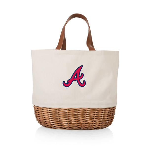 Atlanta Braves Promenade Picnic Basket (Beige Canvas)