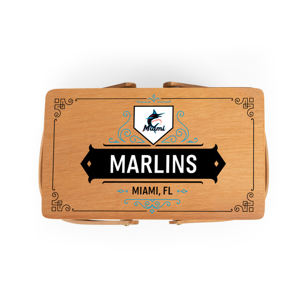 Miami Marlins Poppy Personal Picnic Basket (Beige)