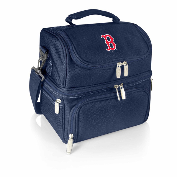 Boston Red Sox Pranzo Lunch Bag Cooler with Utensils (Navy Blue)