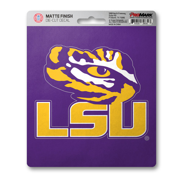 LSU Tigers Matte Decal "Tiger Eye & LSU" Logo