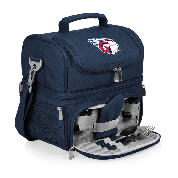 Cleveland Guardians Pranzo Lunch Bag Cooler with Utensils (Navy Blue)