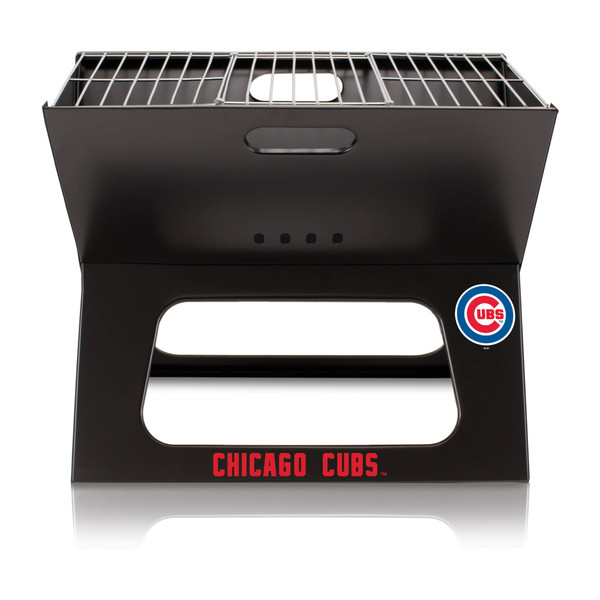 Chicago Cubs X-Grill Portable Charcoal BBQ Grill (Black)
