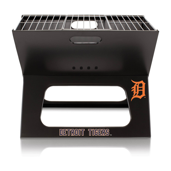 Detroit Tigers X-Grill Portable Charcoal BBQ Grill (Black)
