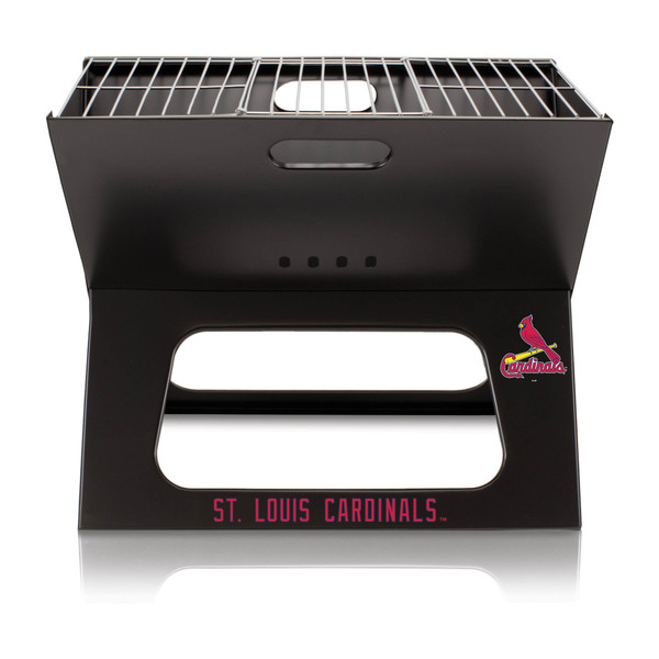 St. Louis Cardinals X-Grill Portable Charcoal BBQ Grill (Black)