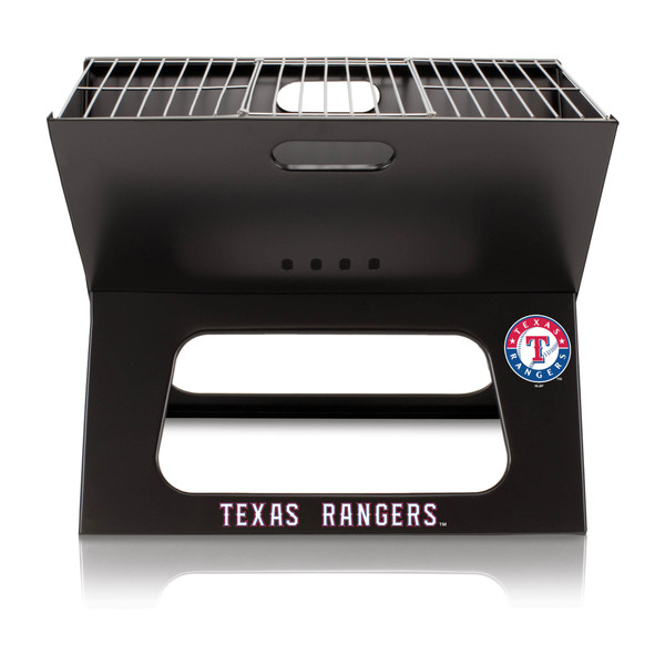 Texas Rangers X-Grill Portable Charcoal BBQ Grill (Black)