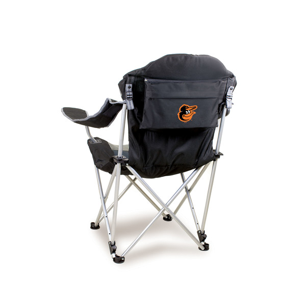 Baltimore Orioles Reclining Camp Chair (Black with Gray Accents)