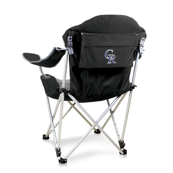 Colorado Rockies Reclining Camp Chair (Black with Gray Accents)