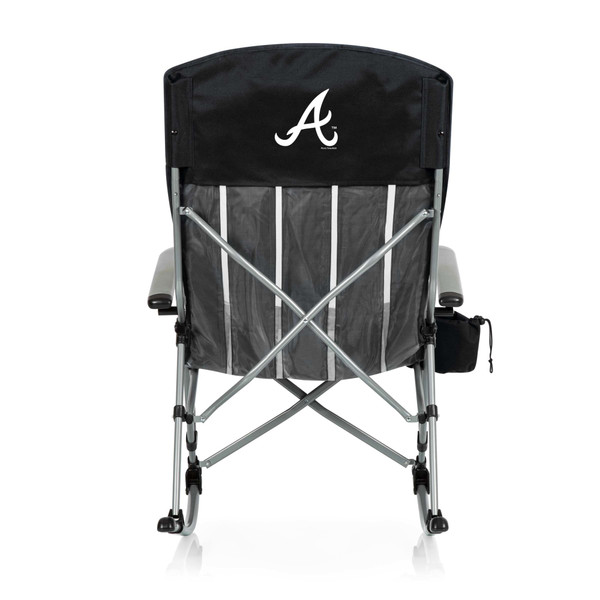 Atlanta Braves Outdoor Rocking Camp Chair (Black)