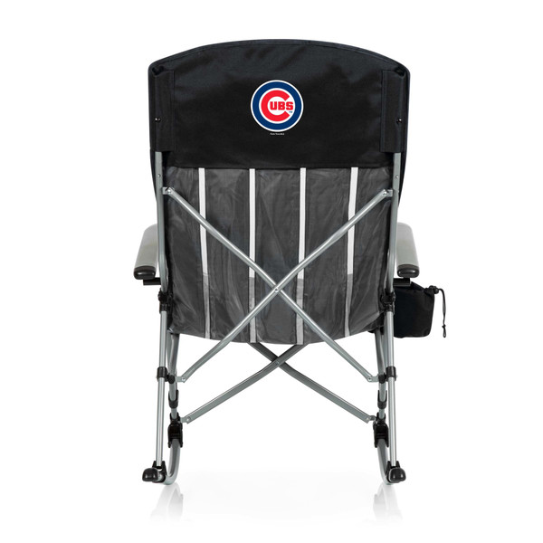 Chicago Cubs Outdoor Rocking Camp Chair (Black)
