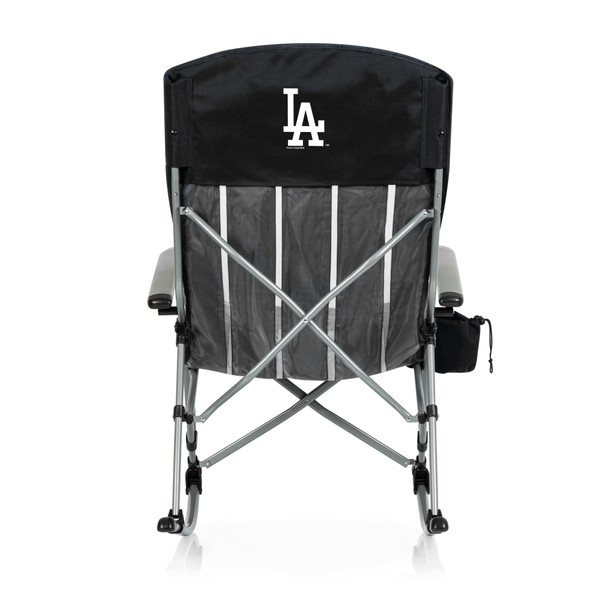 Los Angeles Dodgers Outdoor Rocking Camp Chair (Black)