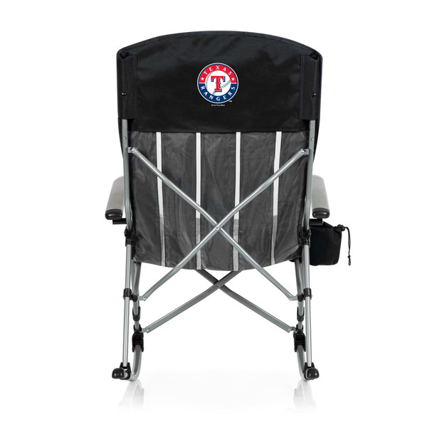 Texas Rangers Outdoor Rocking Camp Chair (Black)