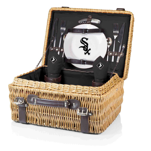 Chicago White Sox Champion Picnic Basket (Black with Brown Accents)