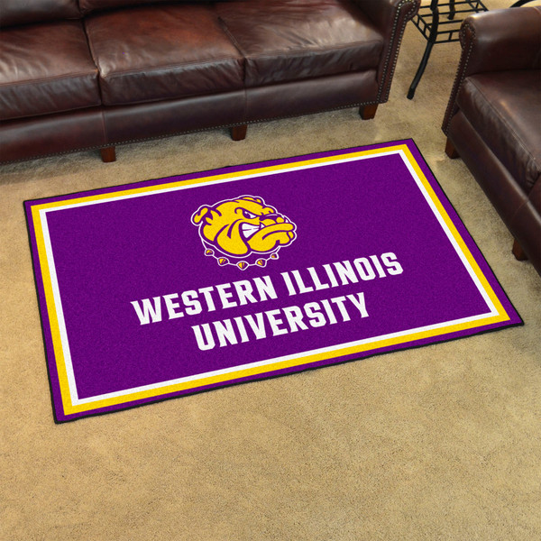 Western Illinois University 4x6 Rug 44"x71"