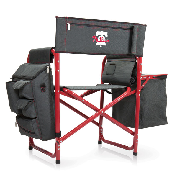 Philadelphia Phillies Fusion Camping Chair (Dark Gray with Red Accents)