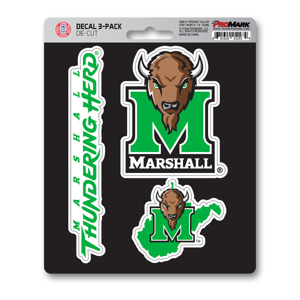 Marshall Thundering Herd Decal 3-pk 3 Various Logos / Wordmark