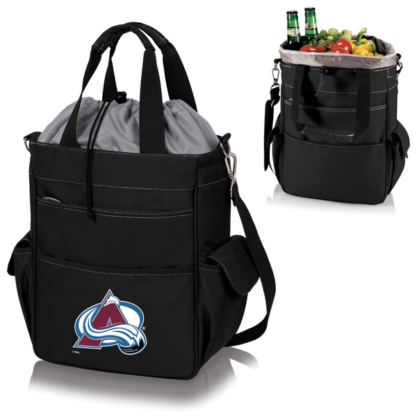 Colorado Avalanche Activo Cooler Tote Bag, (Black with Gray Accents)
