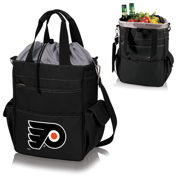 Philadelphia Flyers Activo Cooler Tote Bag, (Black with Gray Accents)