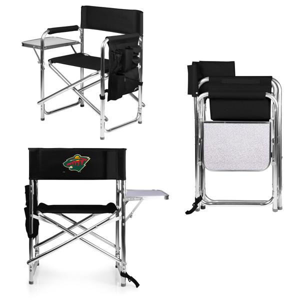 Minnesota Wild Sports Chair, (Black)