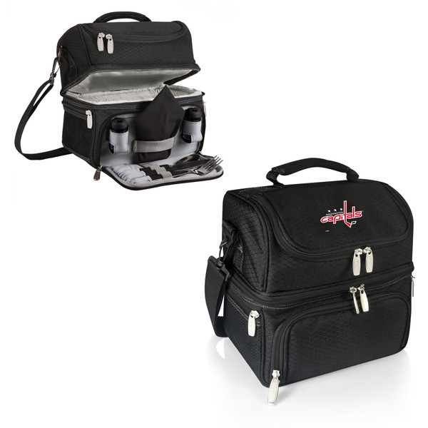 Washington Capitals Pranzo Lunch Bag Cooler with Utensils, (Black)