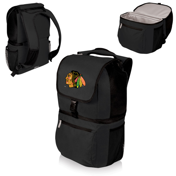 Chicago Blackhawks Zuma Backpack Cooler, (Black)