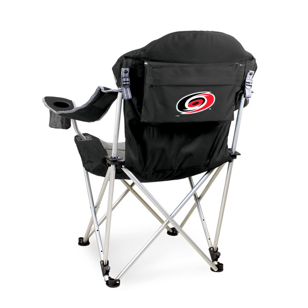 Carolina Hurricanes Reclining Camp Chair, (Black with Gray Accents)