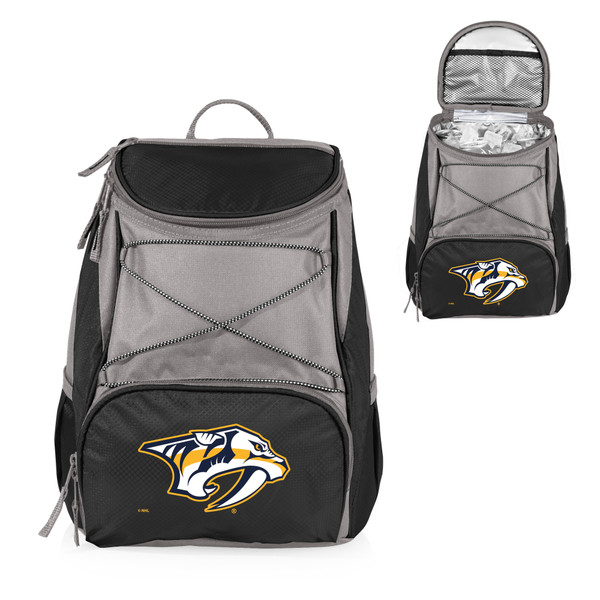 Nashville Predators PTX Backpack Cooler, (Black with Gray Accents)