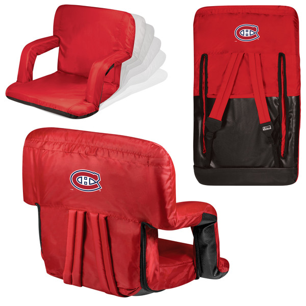 Montreal Canadiens Ventura Portable Reclining Stadium Seat, (Red)