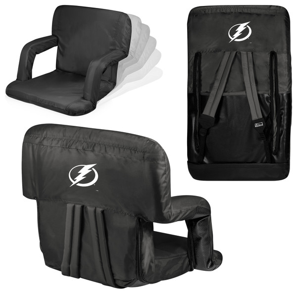 Tampa Bay Lightning Ventura Portable Reclining Stadium Seat, (Black)