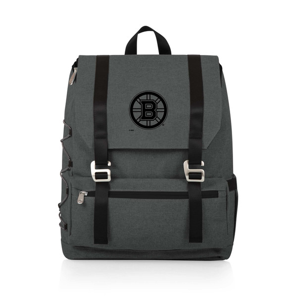Boston Bruins On The Go Traverse Backpack Cooler, (Heathered Gray)