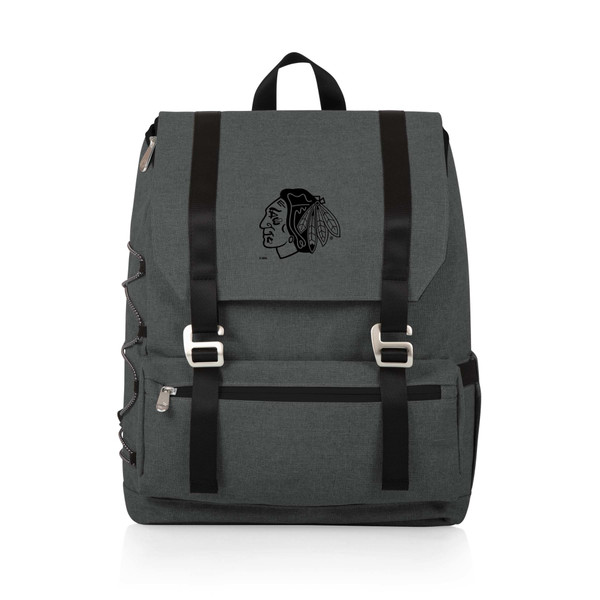 Chicago Blackhawks On The Go Traverse Backpack Cooler, (Heathered Gray)