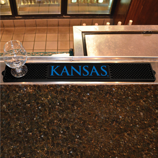 University of Kansas Drink Mat 3.25"x24"