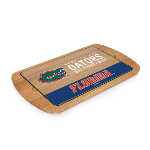 Florida Gators Billboard Glass Top Serving Tray, (Parawood)