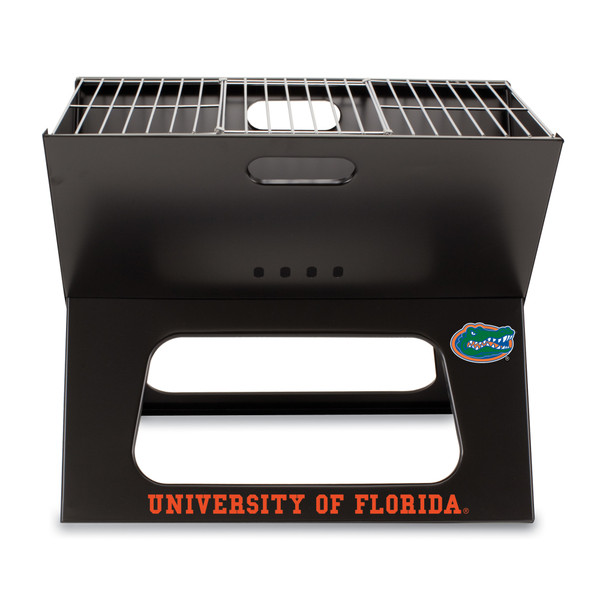 Florida Gators X-Grill Portable Charcoal BBQ Grill, (Black)