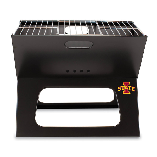 Iowa State Cyclones X-Grill Portable Charcoal BBQ Grill, (Black)