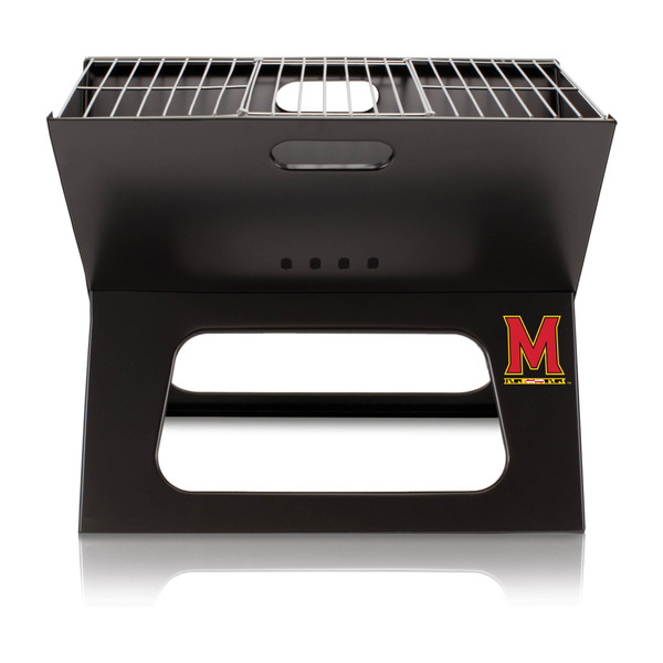 Maryland Terrapins X-Grill Portable Charcoal BBQ Grill, (Black)