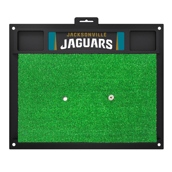 Jacksonville Jaguars Golf Hitting Mat "Jacksonville Jaguars" Wordmark Black