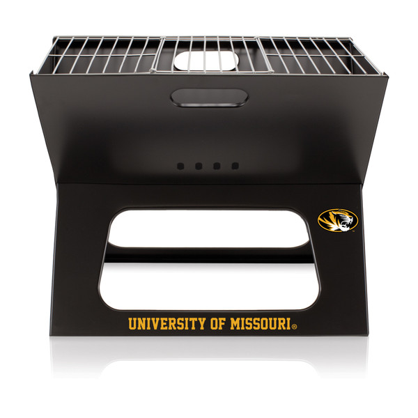 Mizzou Tigers X-Grill Portable Charcoal BBQ Grill, (Black)