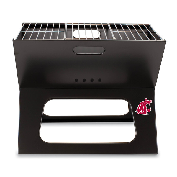 Washington State Cougars X-Grill Portable Charcoal BBQ Grill, (Black)