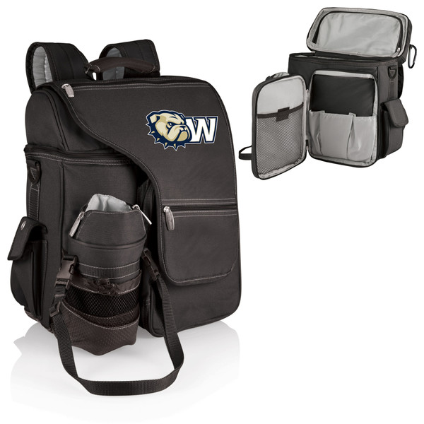 Wingate University Bulldogs Turismo Travel Backpack Cooler, (Black)