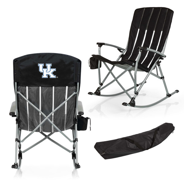 Kentucky Wildcats Outdoor Rocking Camp Chair, (Black)